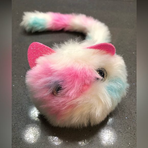 pomsies Other - Pomsies 9" Pom Pom pet Interactive tie Dye Stuffed Wearable Plush Cat